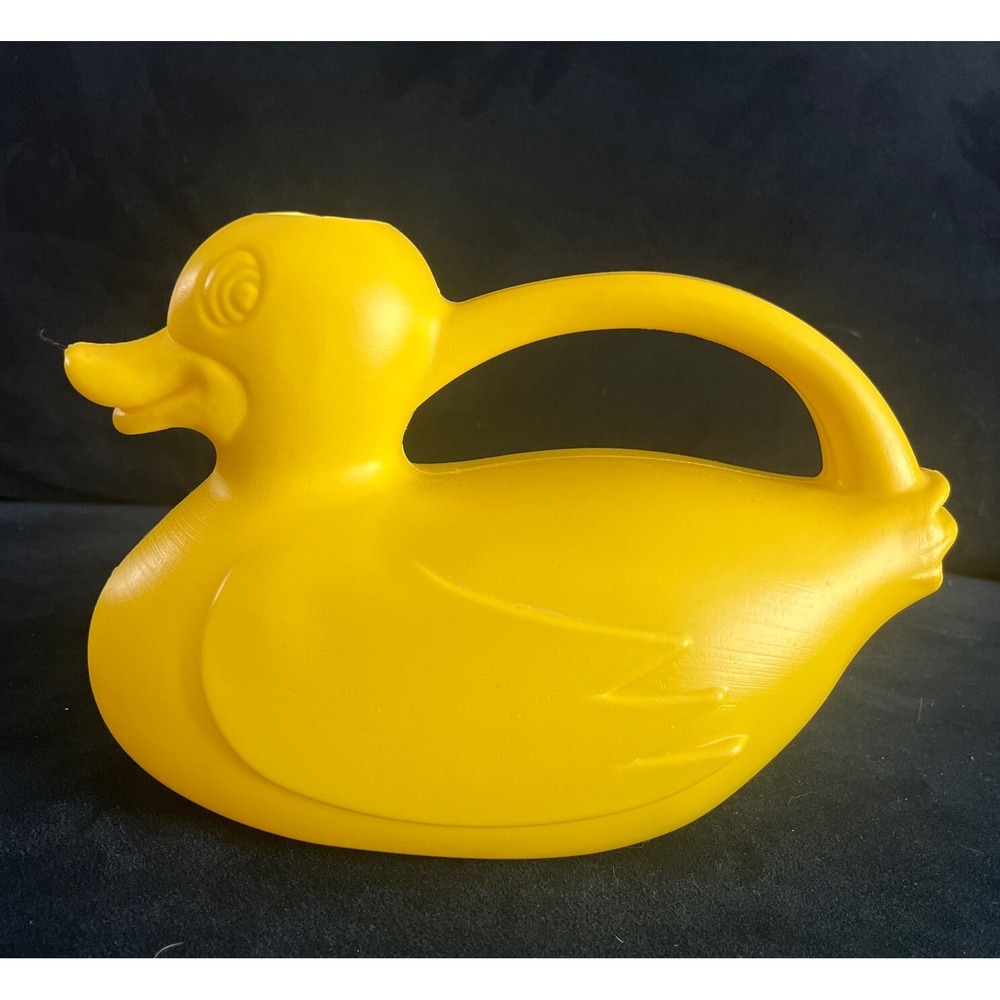 Vintage Childs Plastic Duck Watering Can Bath Toy Decor Blow Mold